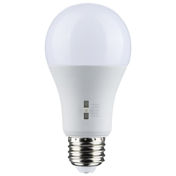 Satco 5 Watt A19 LED - Medium Base - CCT Selectable - 120 Volt - White Finish S11790 - main